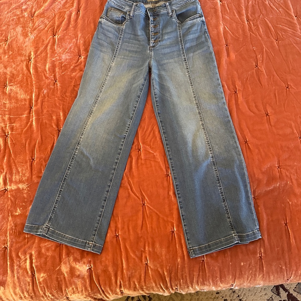Kut from the Kloth Blue Flare Wide Leg Jeans